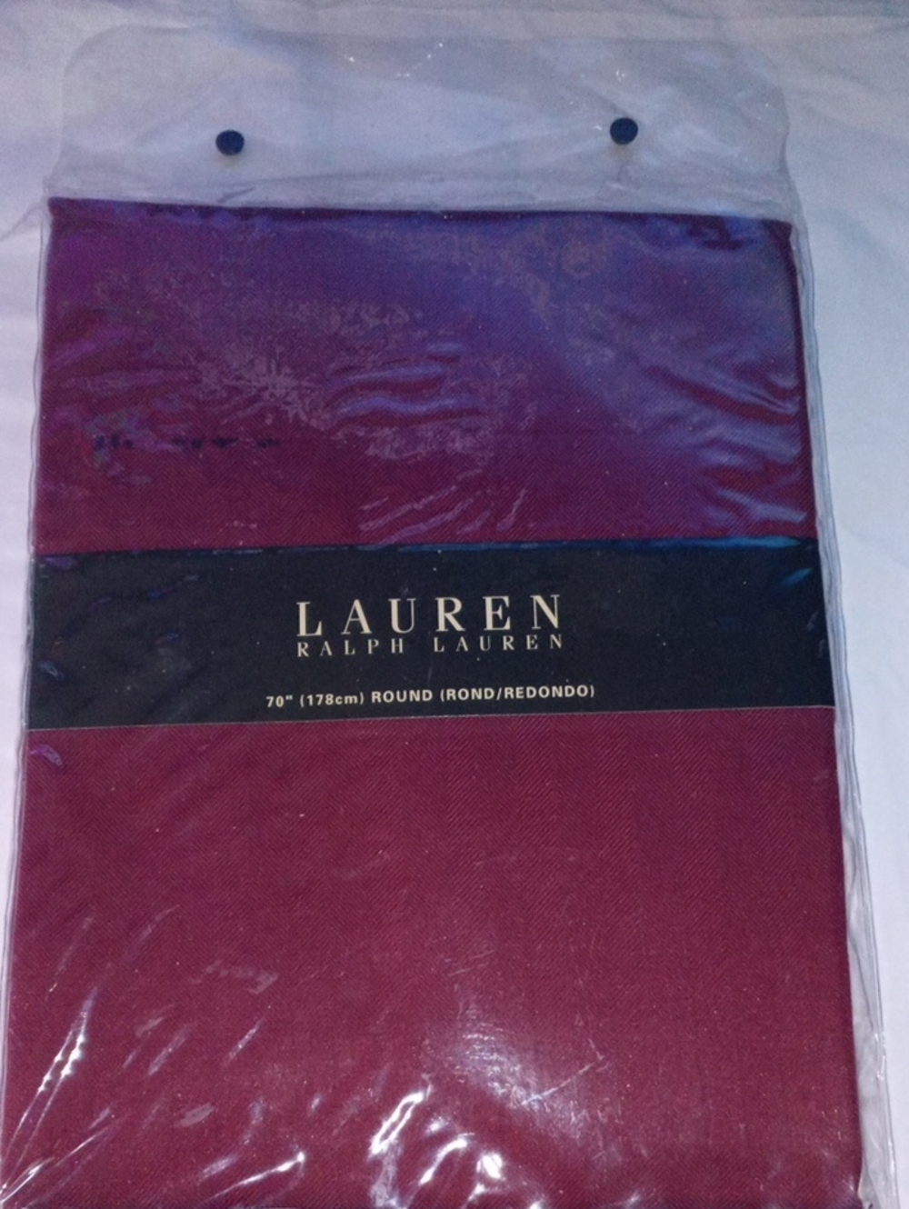 Table Cloth - 70" Round (178cm) New Dark Burgundy.